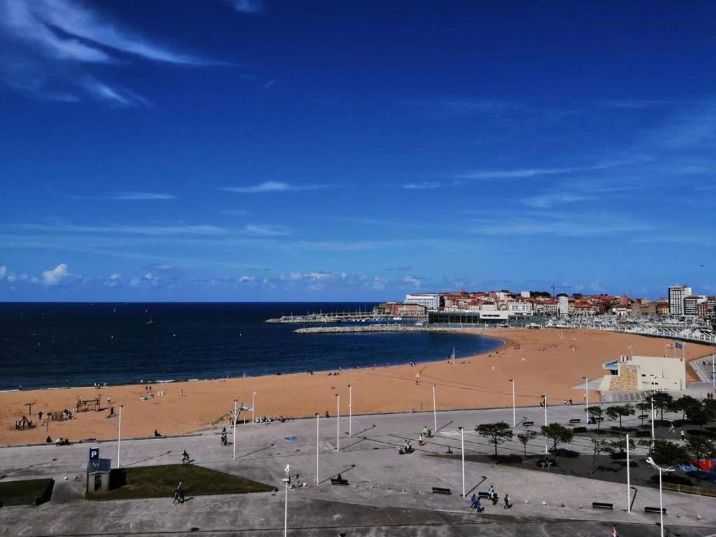 El Sexto De La Playa + Parking Gratis Appartement Gijón Buitenkant foto