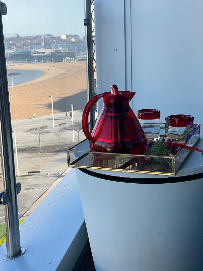El Sexto De La Playa + Parking Gratis Appartement Gijón Buitenkant foto